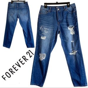 FOREVER 21 Free Spirits Distressed Jeans Size 28